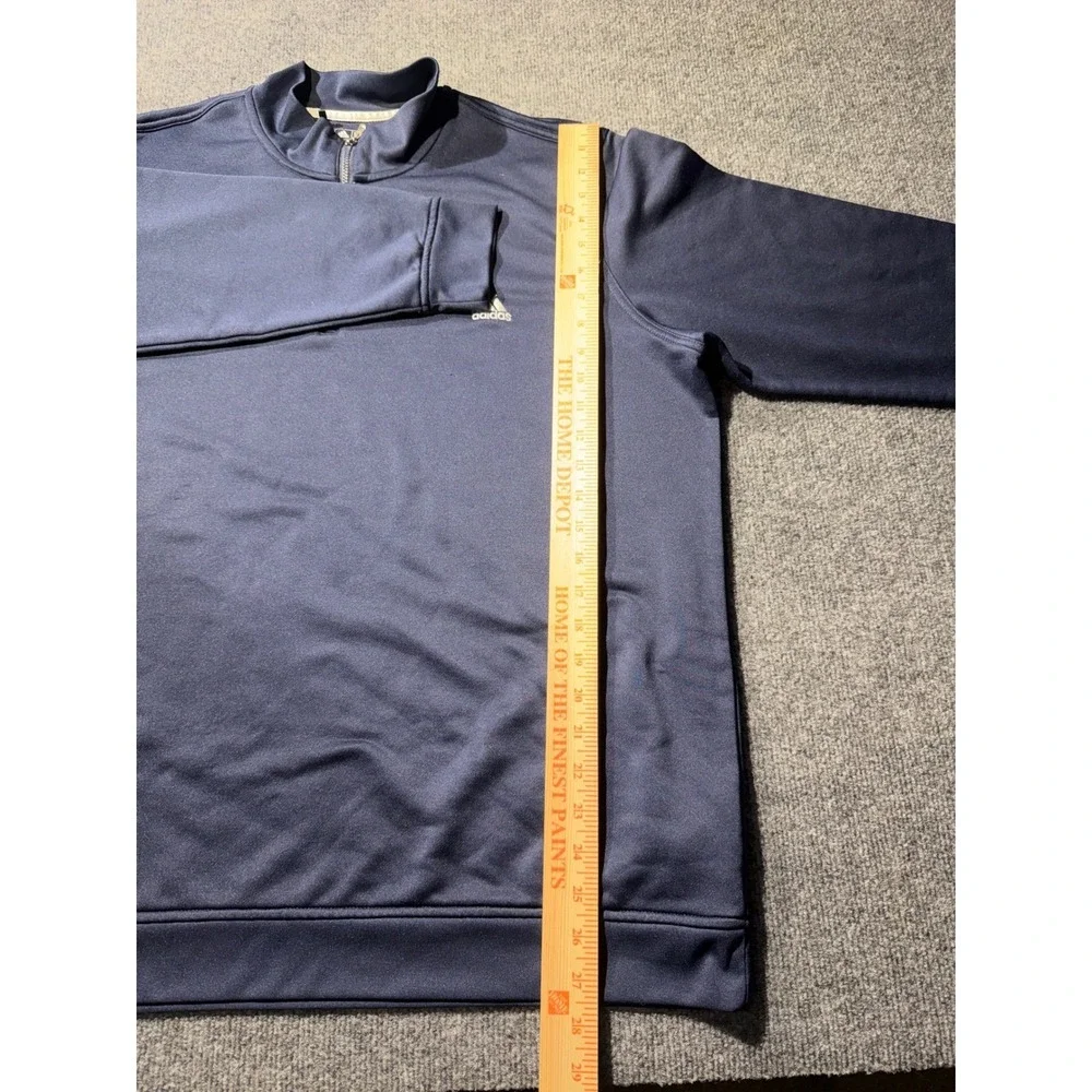 Adidas Golf Climalite Mens XL Navy Blue Quarter Zip Pullover Z97274 Performance